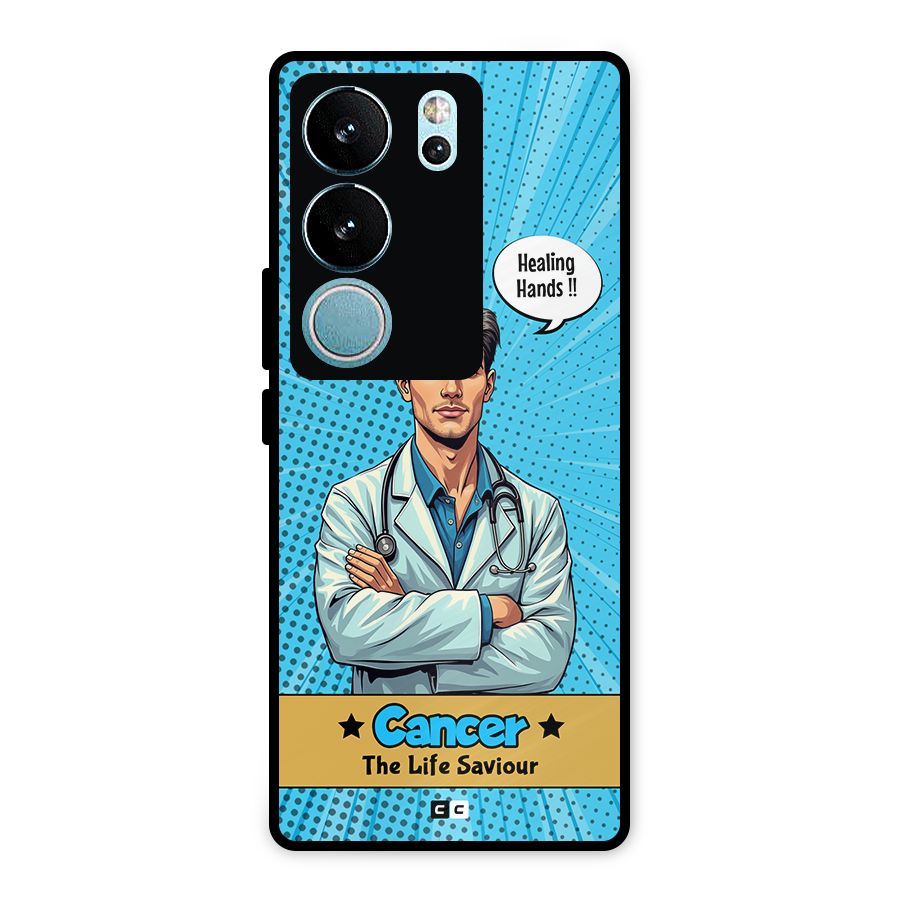 Saviour Cancer Metal Back Case for Vivo V29 Pro