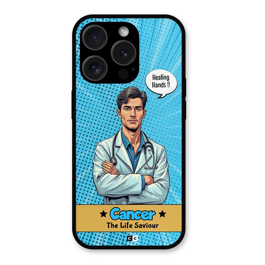 Saviour Cancer Metal Back Case for iPhone 15 Pro