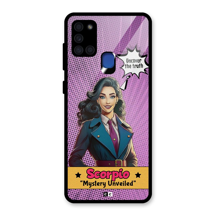 Scorpio Mystery Glass Back Case for Galaxy A21s