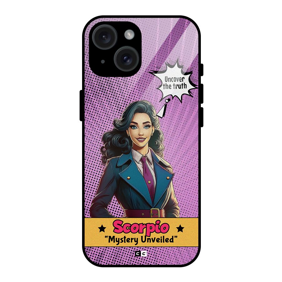 Scorpio Mystery Glass Back Case for iPhone 15