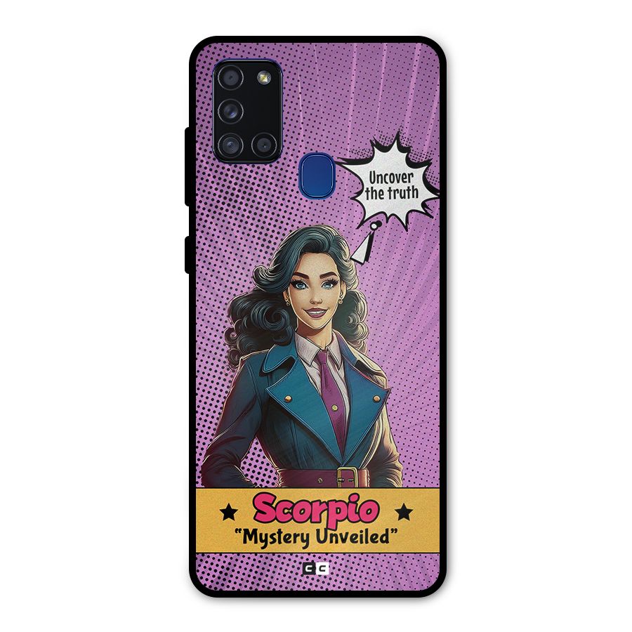 Scorpio Mystery Metal Back Case for Galaxy A21s