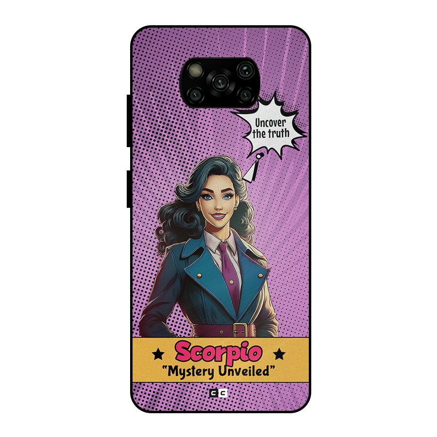 Scorpio Mystery Metal Back Case for Poco X3