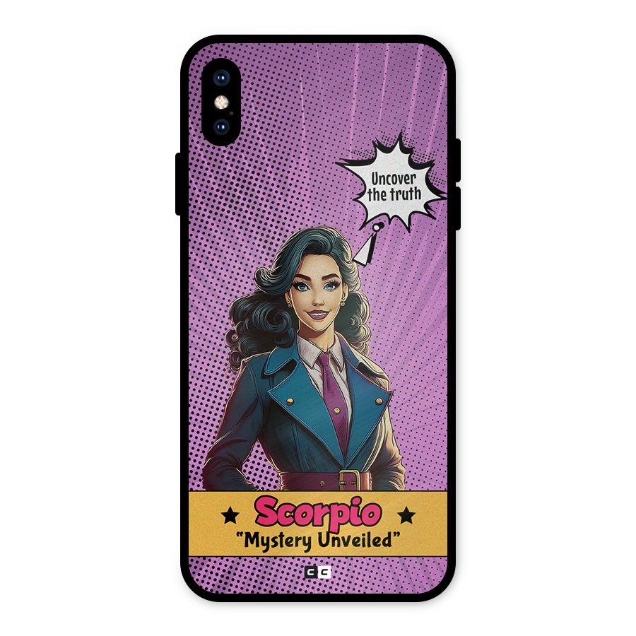 Scorpio Mystery Metal Back Case for iPhone XS Max