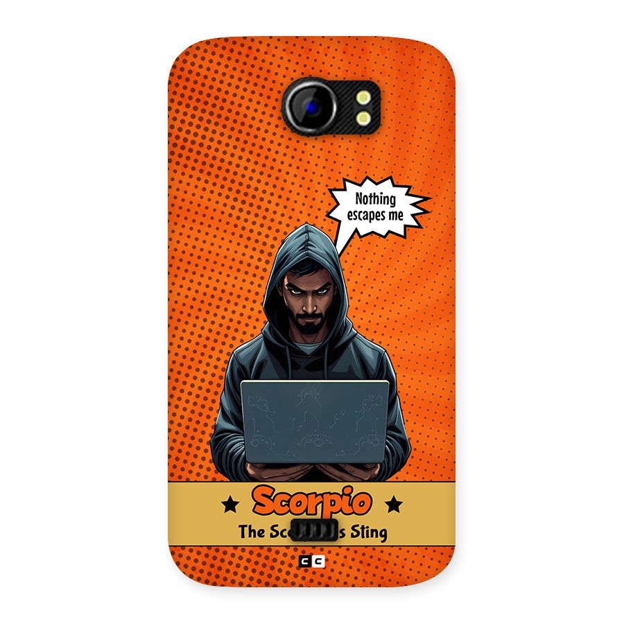 Scorpio Warning Back Case for Canvas 2 A110
