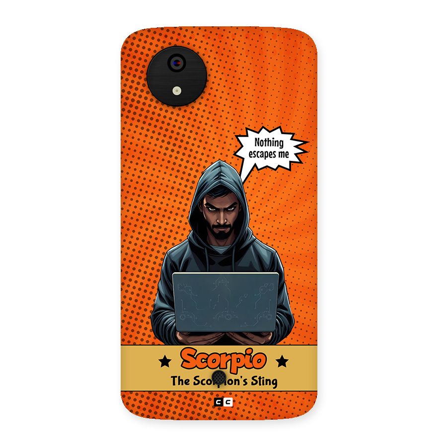 Scorpio Warning Back Case for Canvas A1  AQ4501