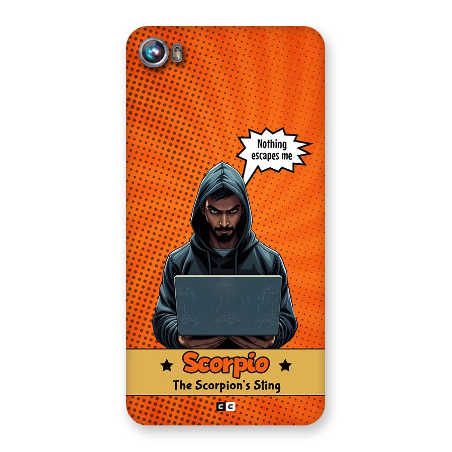 Scorpio Warning Back Case for Canvas Fire 4 (A107)