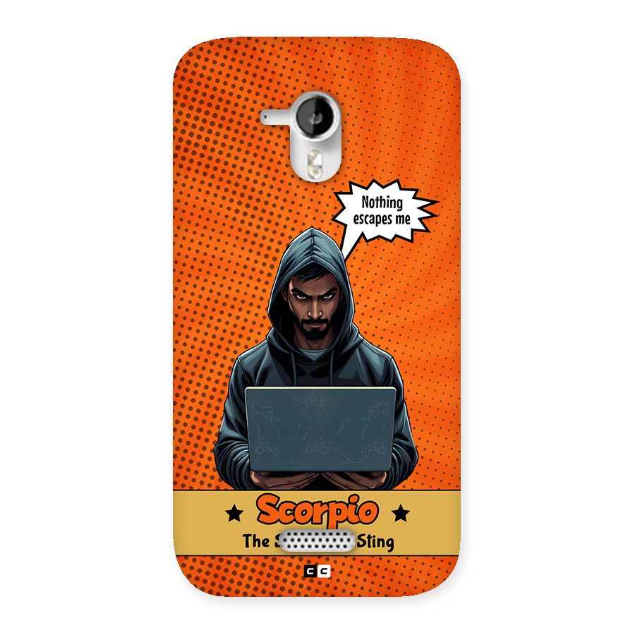 Scorpio Warning Back Case for Canvas HD A116