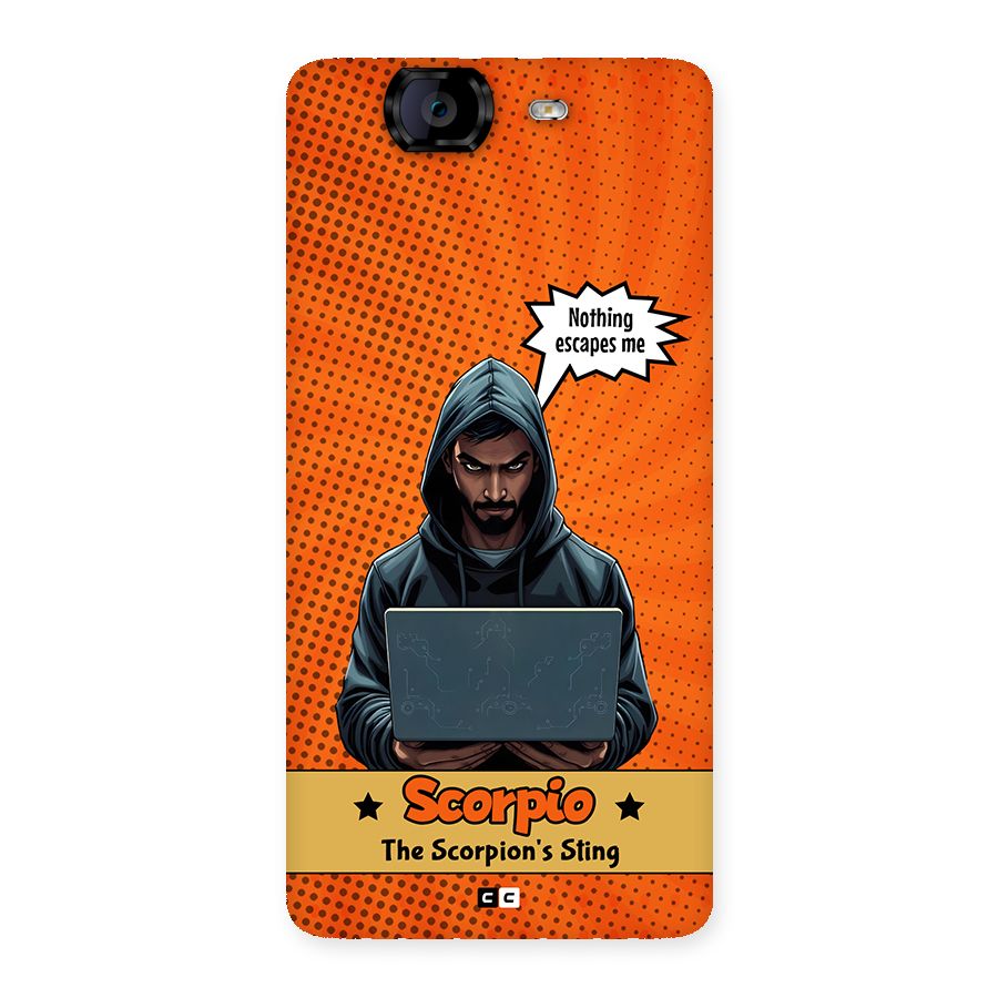 Scorpio Warning Back Case for Canvas Knight A350