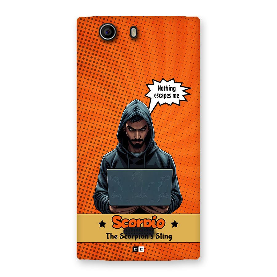 Scorpio Warning Back Case for Canvas Nitro 2 E311