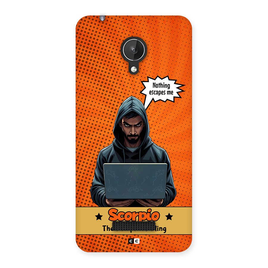 Scorpio Warning Back Case for Canvas Spark Q380