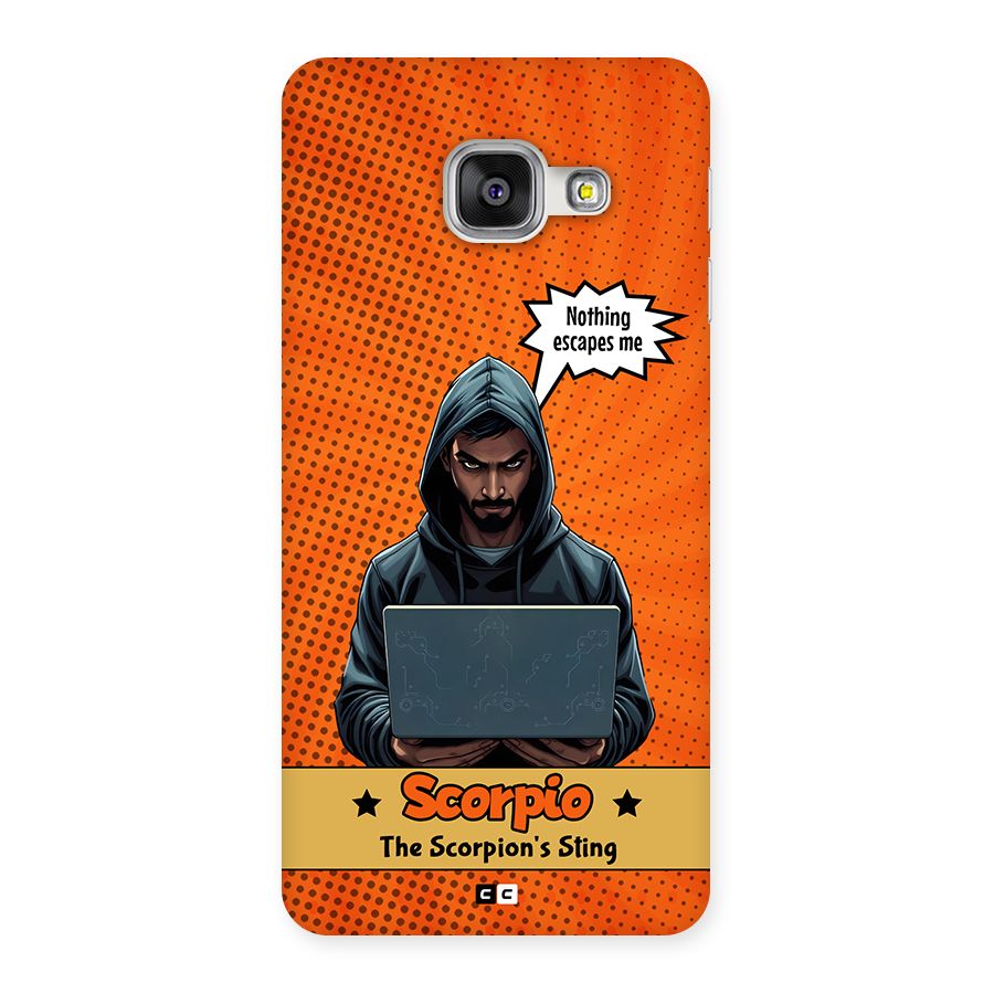 Scorpio Warning Back Case for Galaxy A3 (2016)
