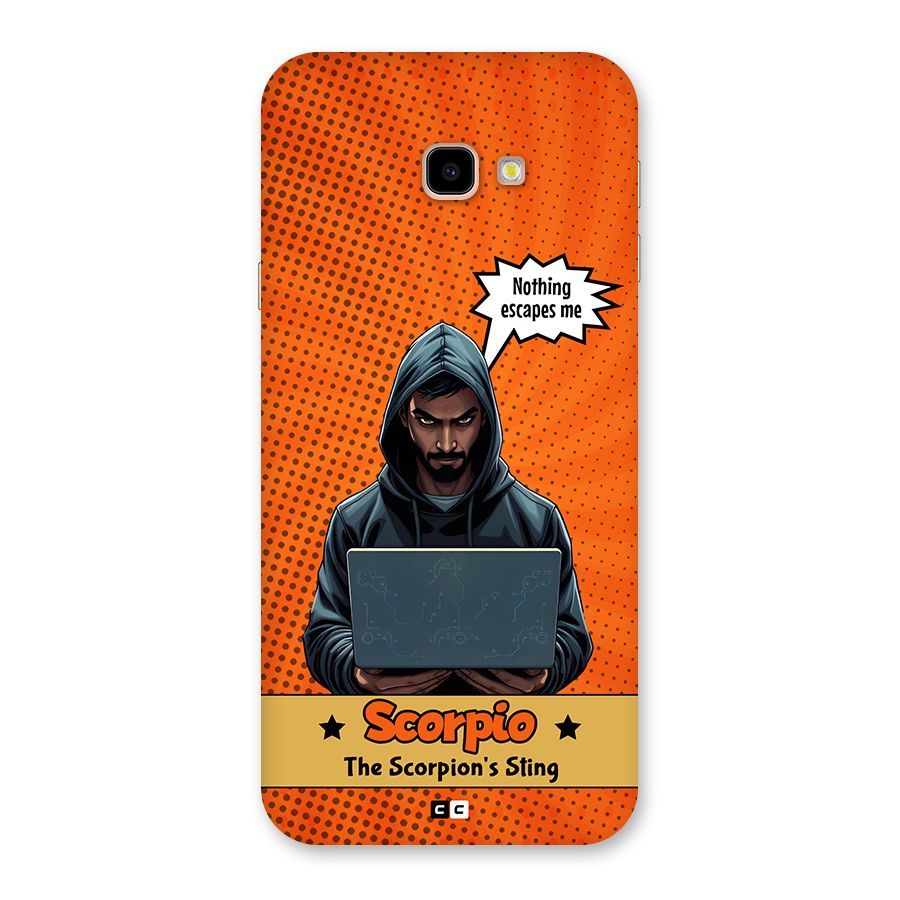 Scorpio Warning Back Case for Galaxy J4 Plus
