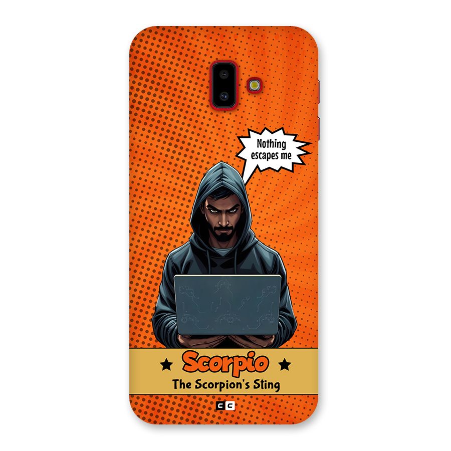 Scorpio Warning Back Case for Galaxy J6 Plus