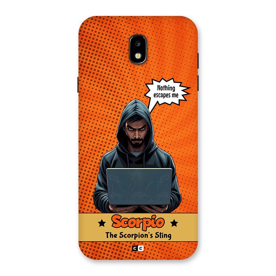 Scorpio Warning Back Case for Galaxy J7 Pro