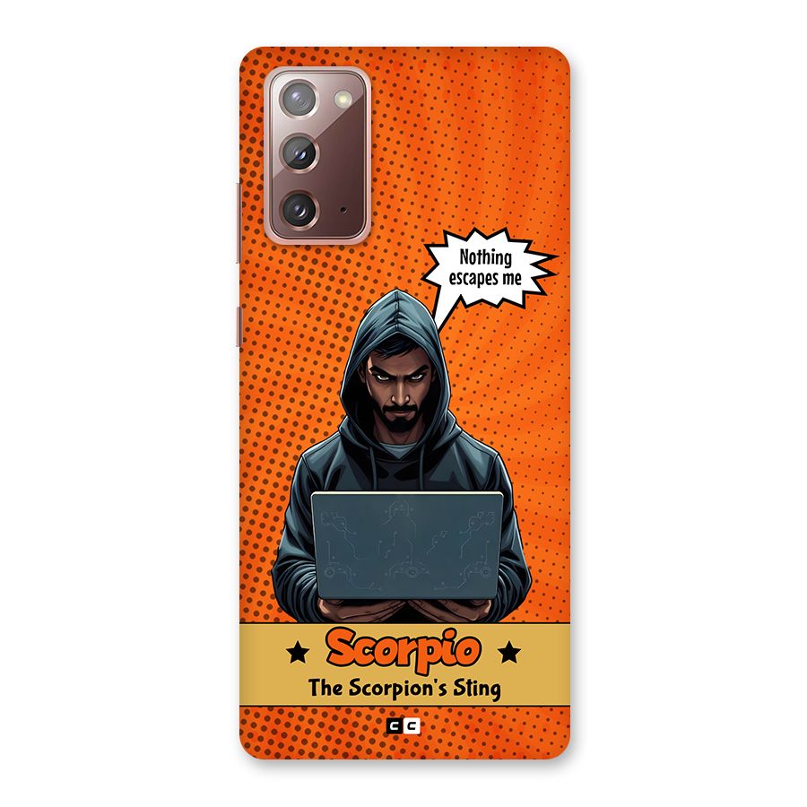 Scorpio Warning Back Case for Galaxy Note 20