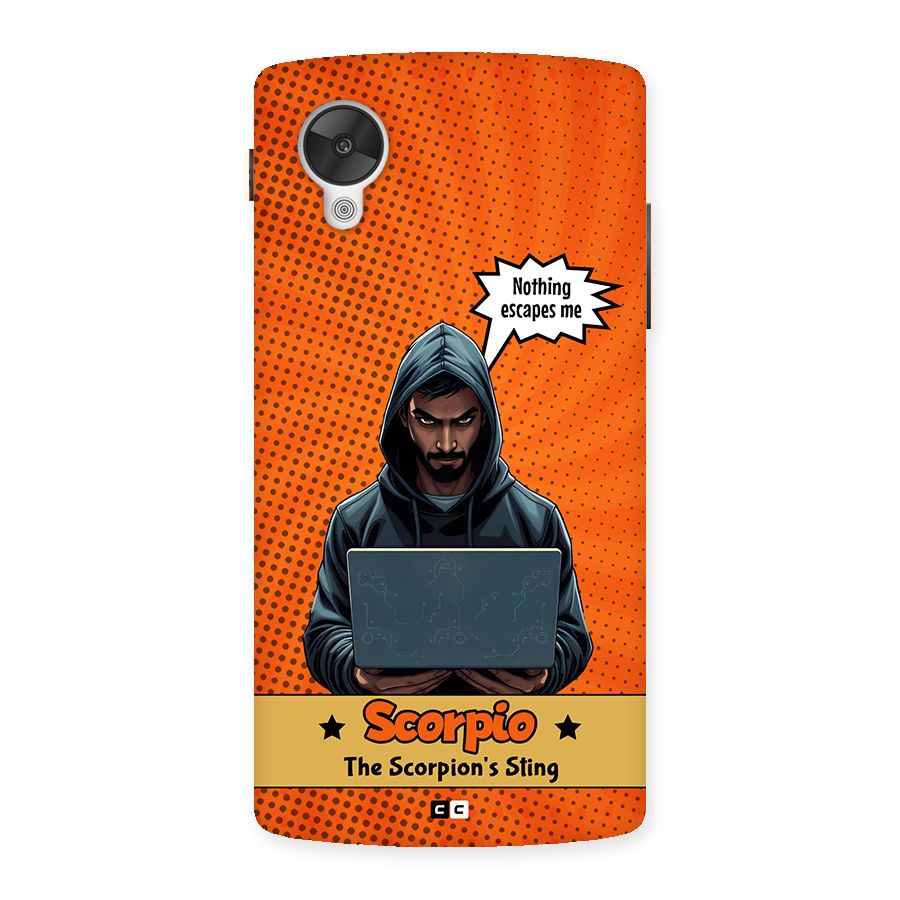 Scorpio Warning Back Case for Google Nexus 5
