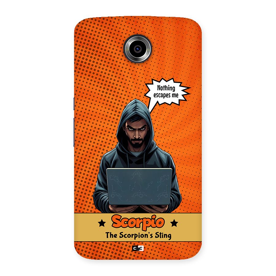 Scorpio Warning Back Case for Google Nexus 6