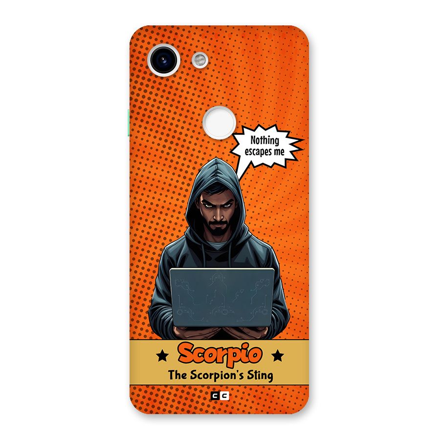 Scorpio Warning Back Case for Google Pixel 3