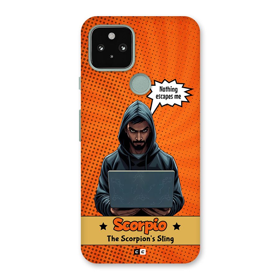 Scorpio Warning Back Case for Google Pixel 5