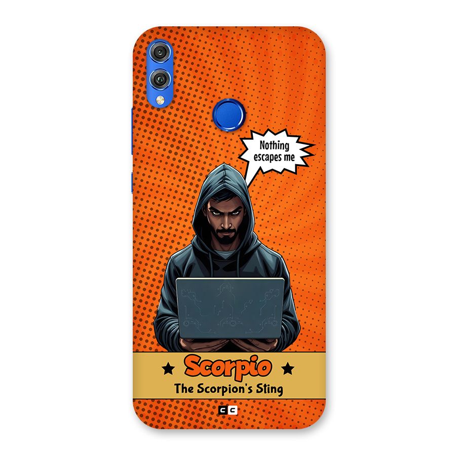 Scorpio Warning Back Case for Honor 8X