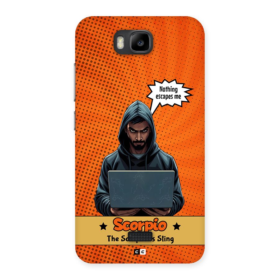 Scorpio Warning Back Case for Honor Bee