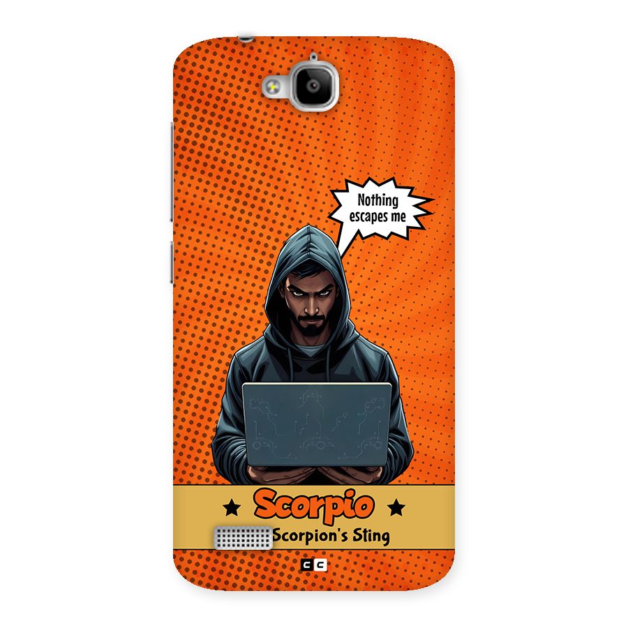Scorpio Warning Back Case for Honor Holly
