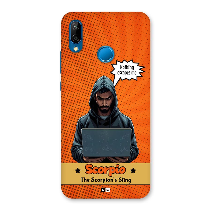 Scorpio Warning Back Case for Huawei P20 Lite