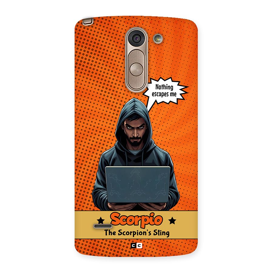 Scorpio Warning Back Case for LG G3 Stylus