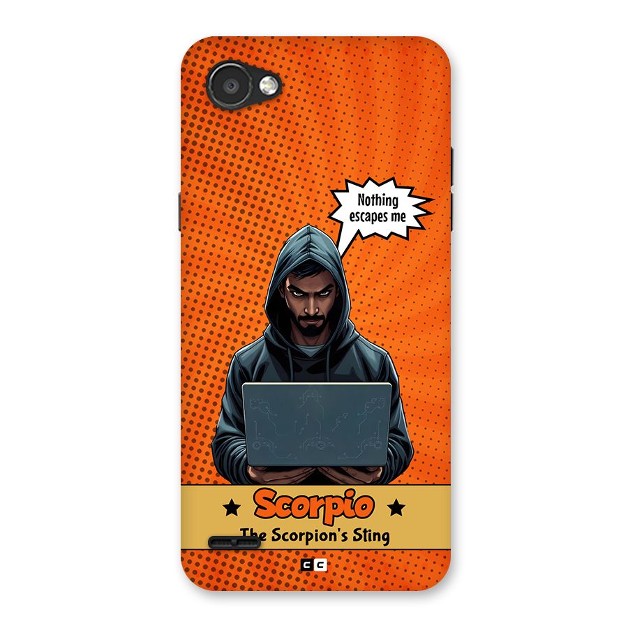 Scorpio Warning Back Case for LG Q6