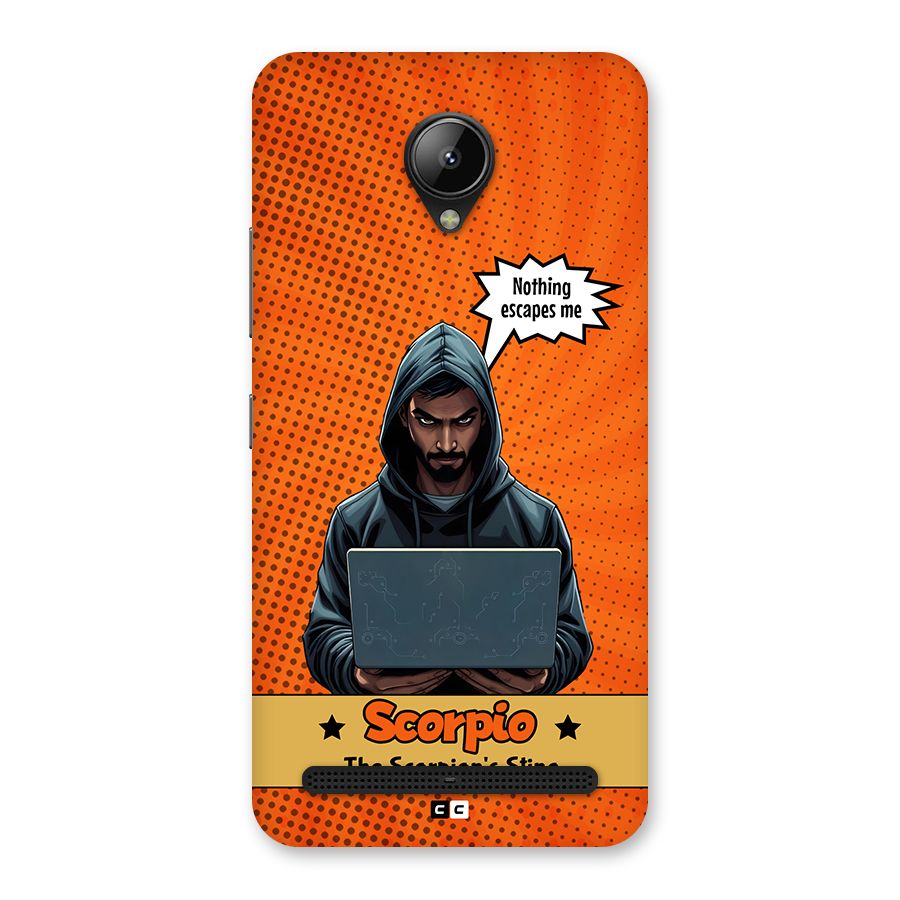 Scorpio Warning Back Case for Lenovo C2
