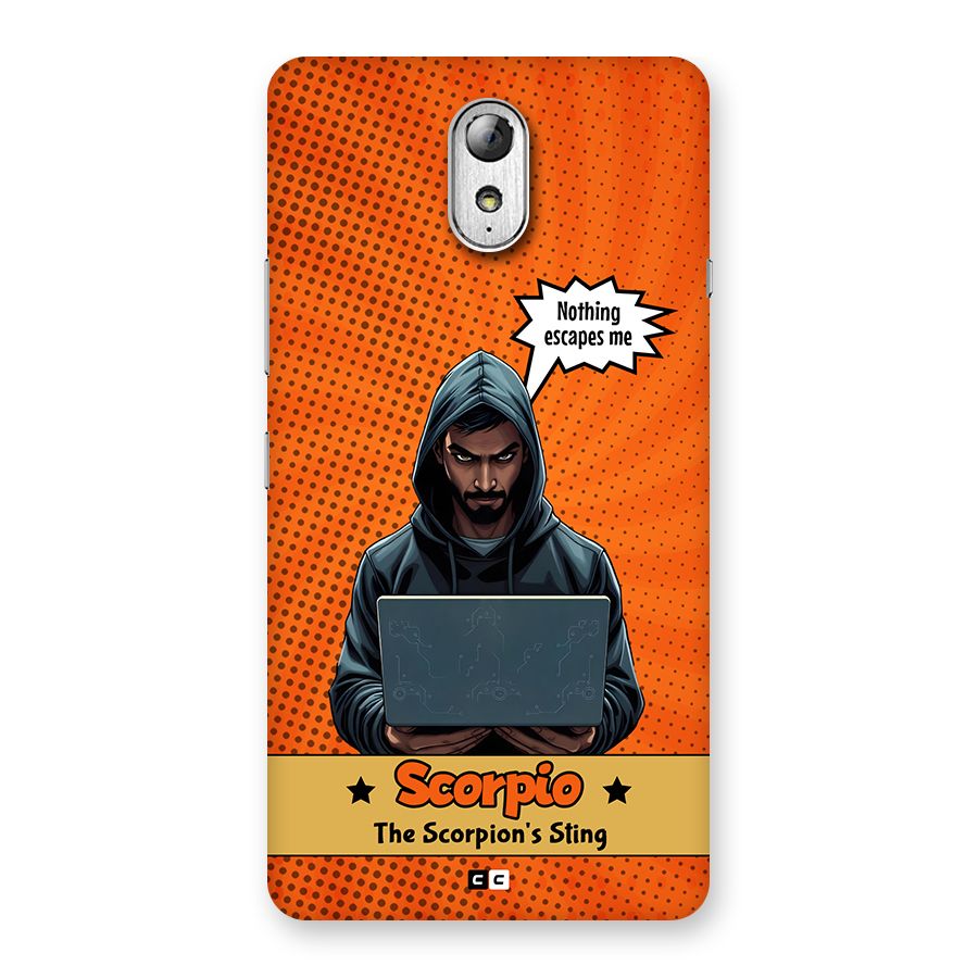 Scorpio Warning Back Case for Lenovo Vibe P1M
