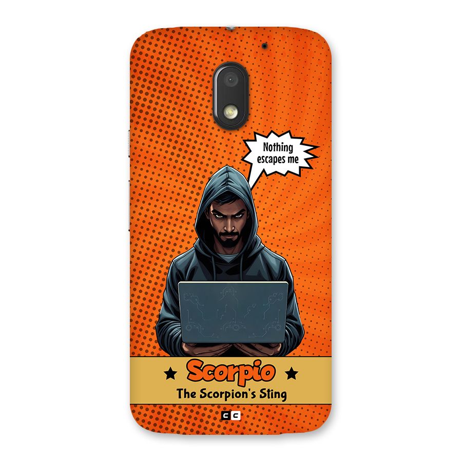Scorpio Warning Back Case for Moto E3 Power
