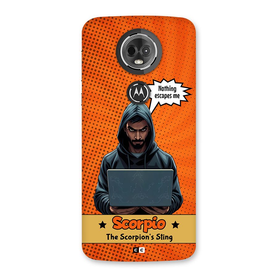 Scorpio Warning Back Case for Moto E5 Plus