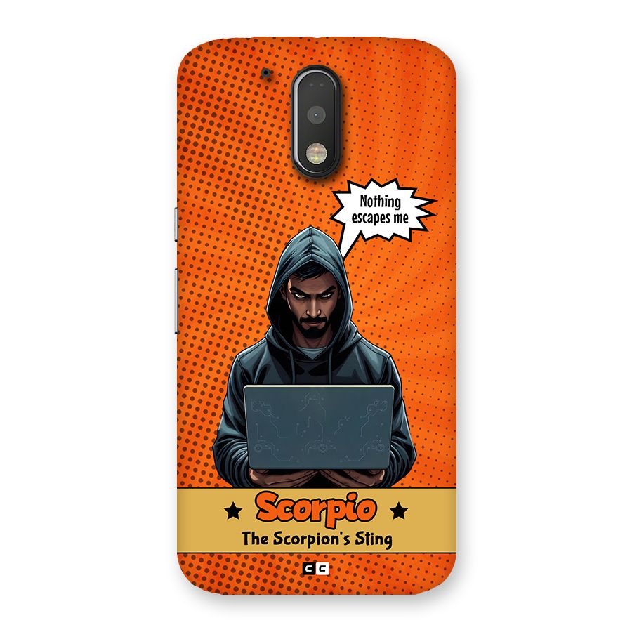 Scorpio Warning Back Case for Moto G4