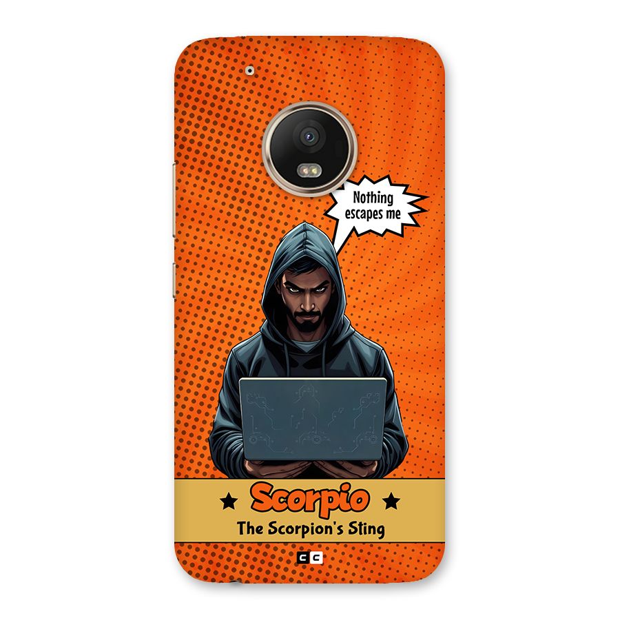 Scorpio Warning Back Case for Moto G5 Plus