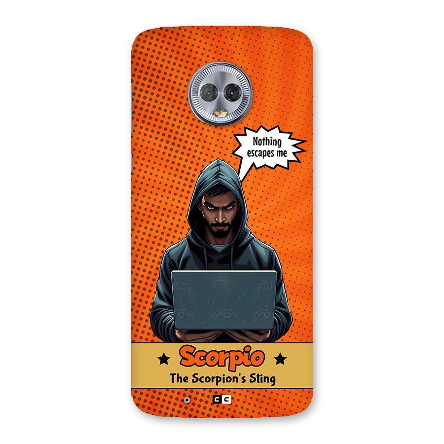Scorpio Warning Back Case for Moto G6