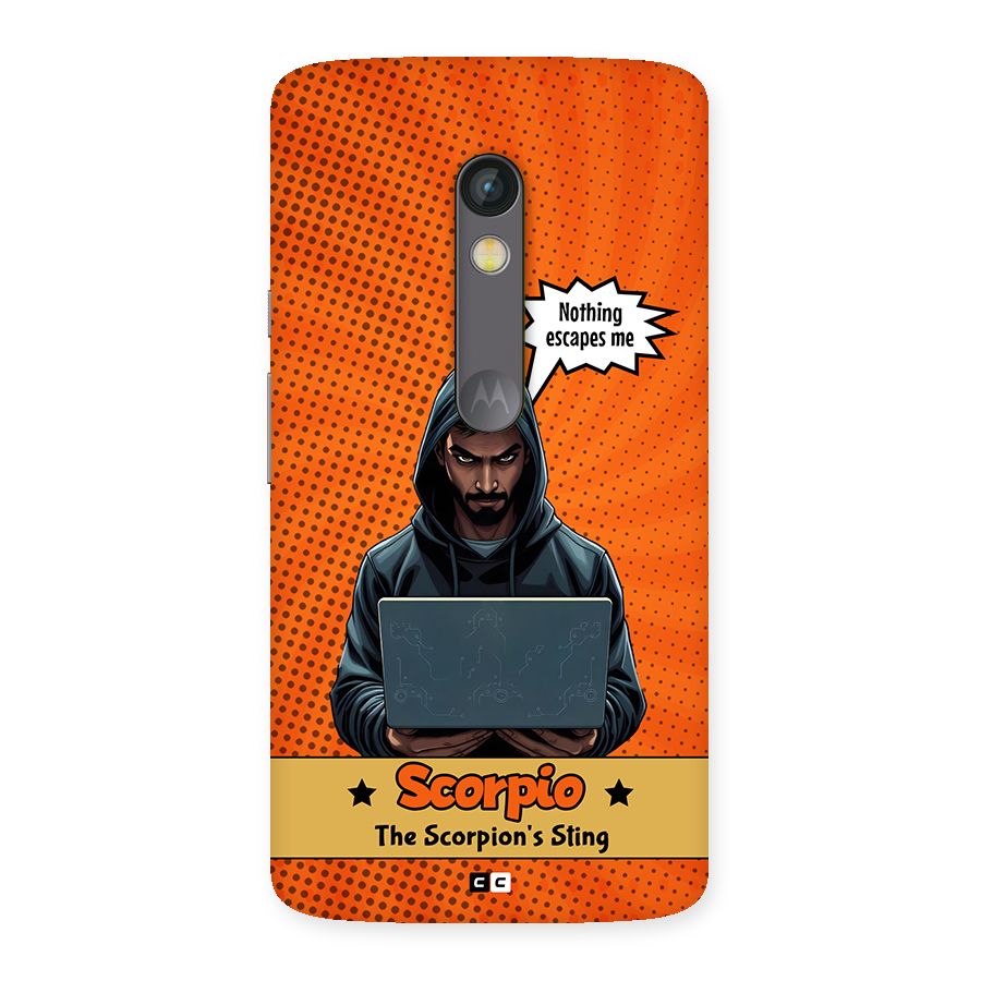 Scorpio Warning Back Case for Moto X Play