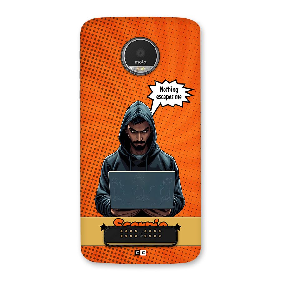 Scorpio Warning Back Case for Moto Z Play