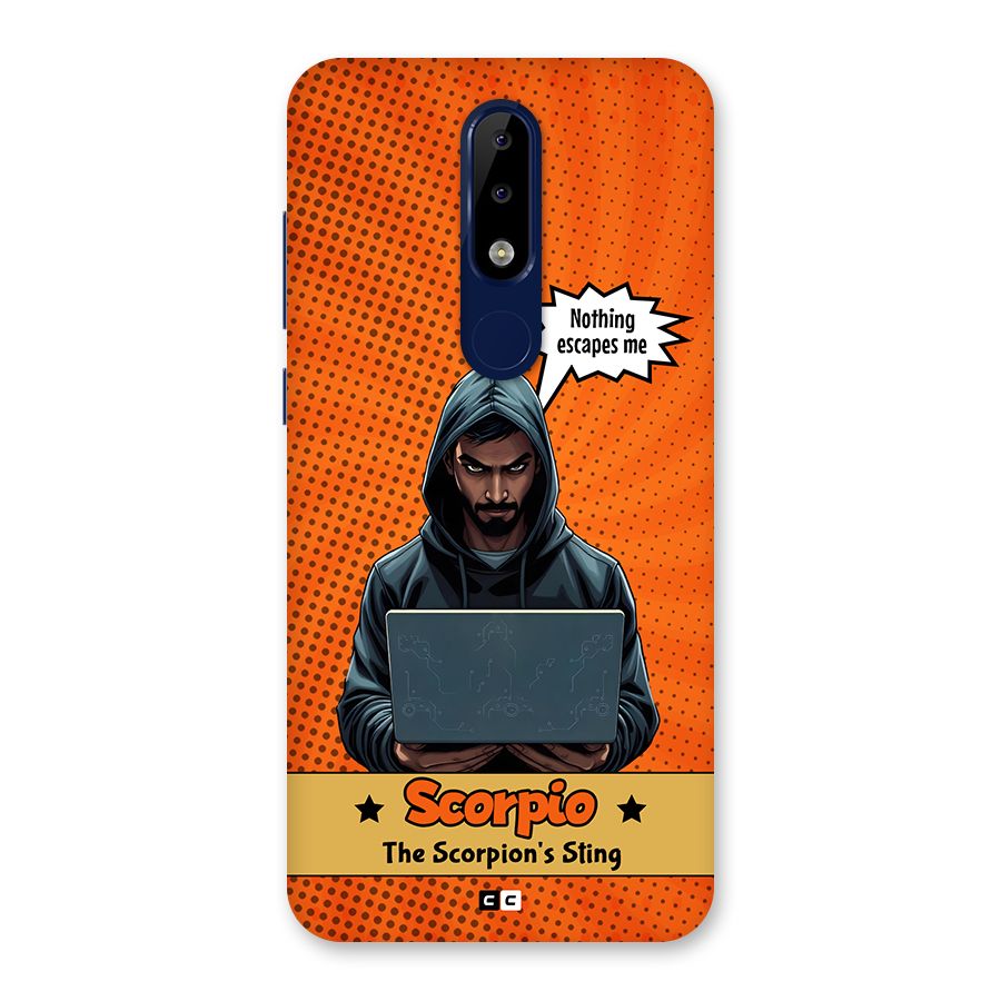 Scorpio Warning Back Case for Nokia 5.1 Plus