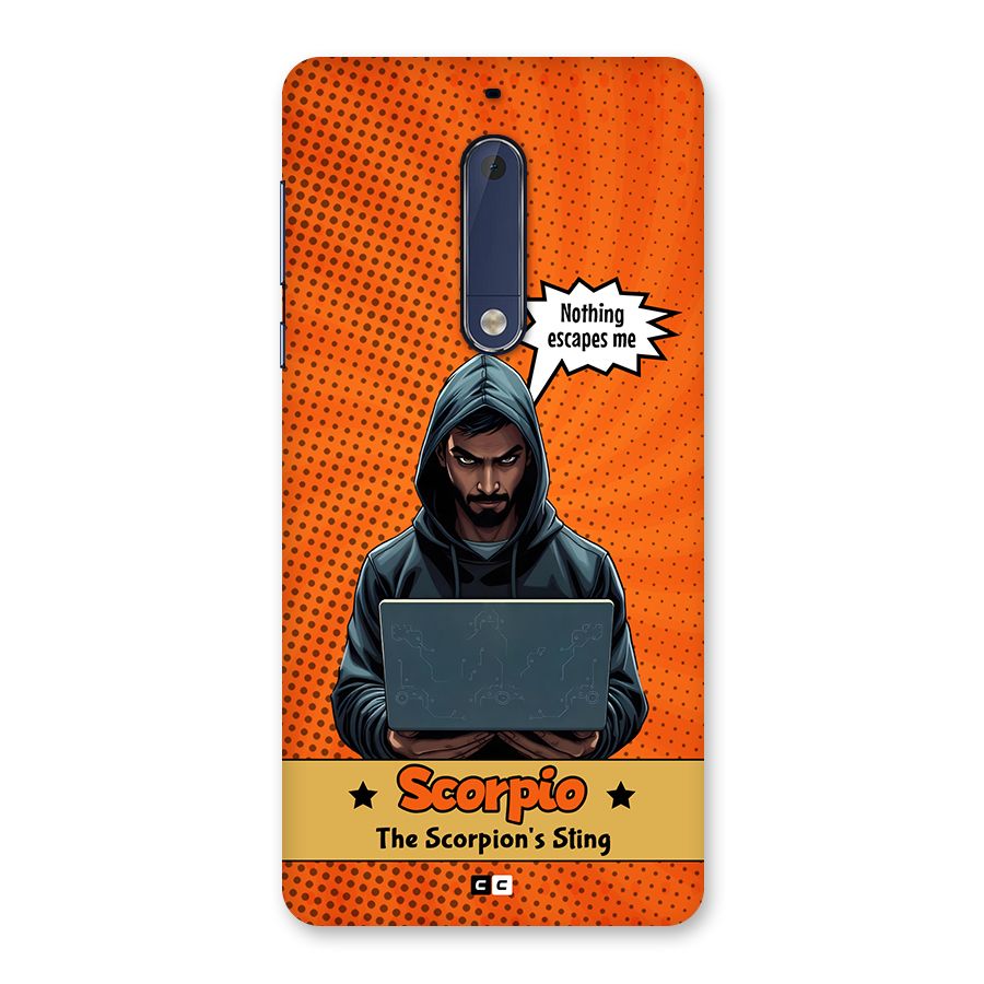 Scorpio Warning Back Case for Nokia 5
