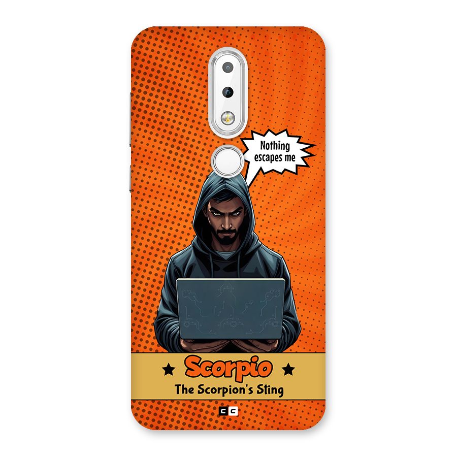 Scorpio Warning Back Case for Nokia 6.1 Plus