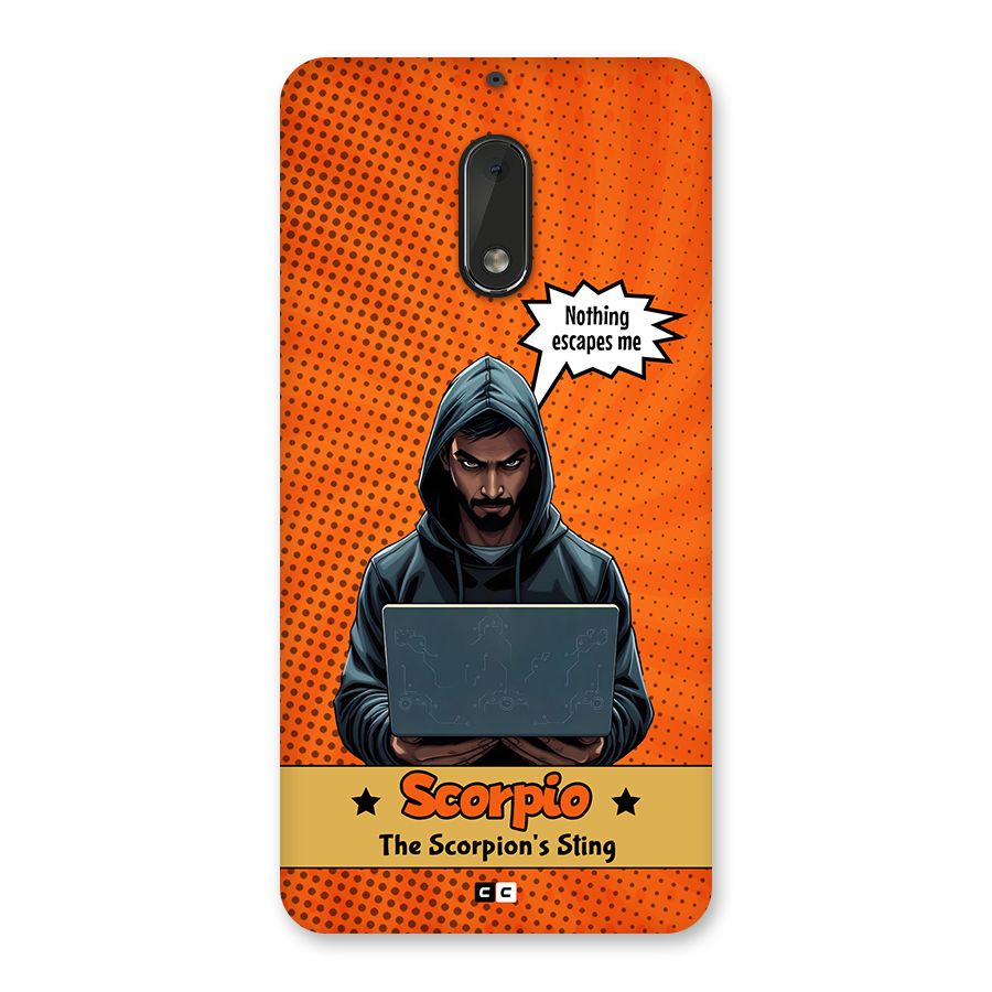 Scorpio Warning Back Case for Nokia 6