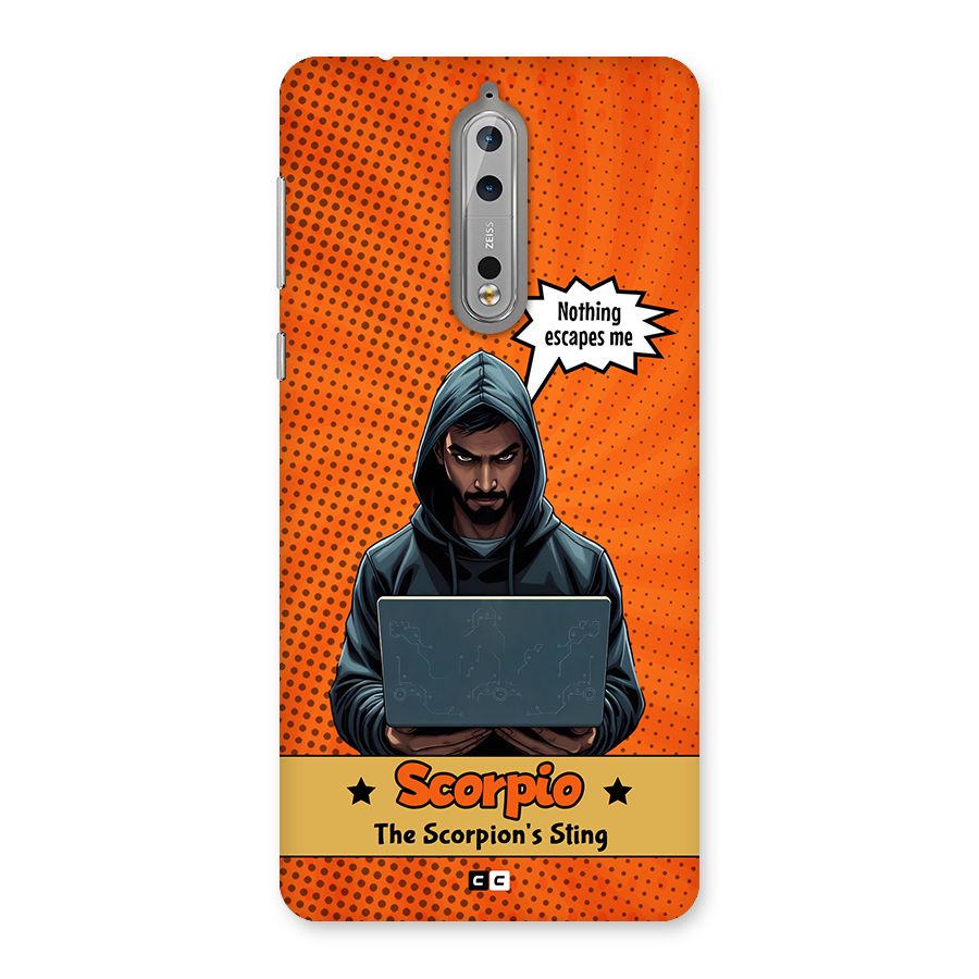 Scorpio Warning Back Case for Nokia 8