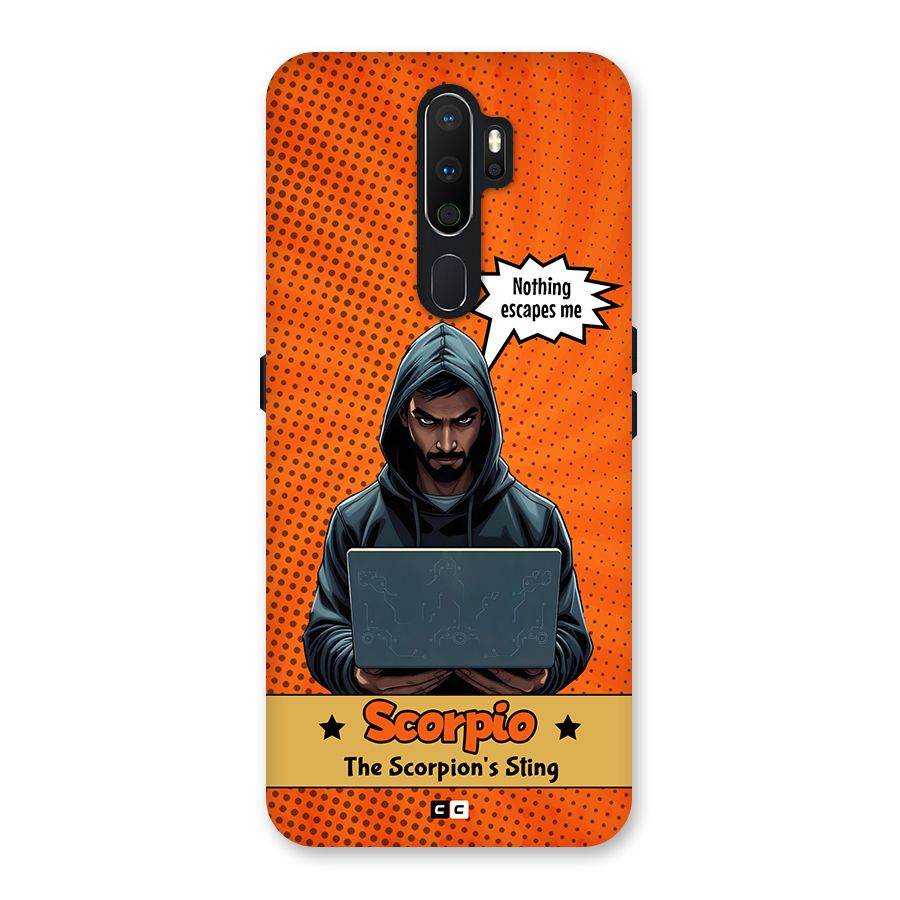 Scorpio Warning Back Case for Oppo A5 (2020)