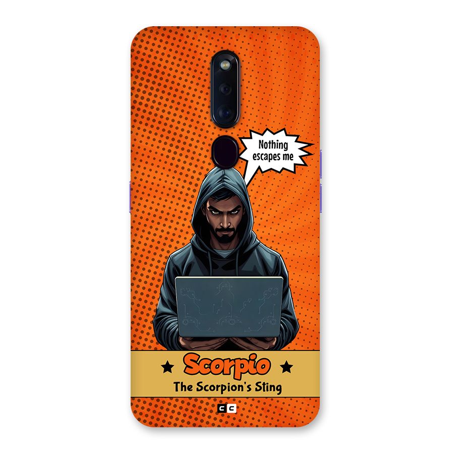 Scorpio Warning Back Case for Oppo F11 Pro