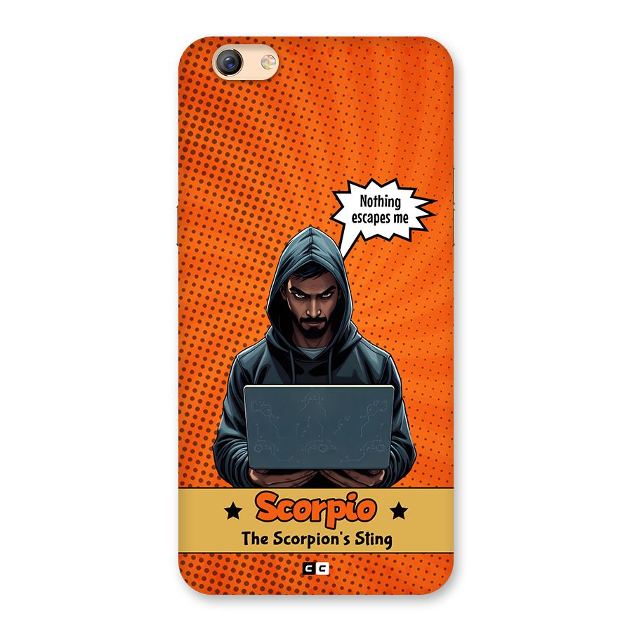 Scorpio Warning Back Case for Oppo F3 Plus
