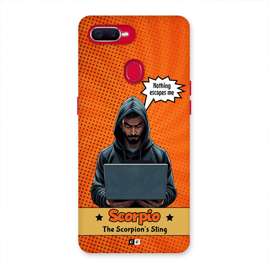Scorpio Warning Back Case for Oppo F9 Pro