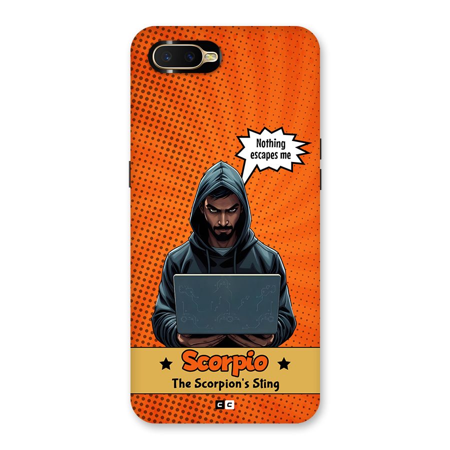 Scorpio Warning Back Case for Oppo K1