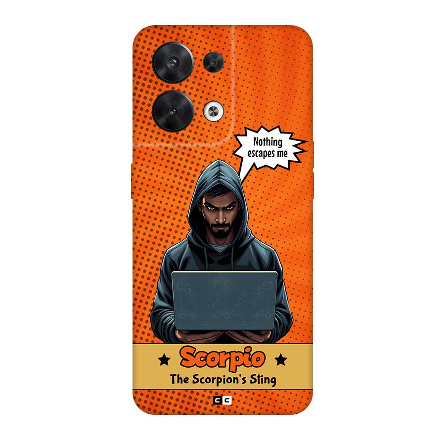 Scorpio Warning Back Case for Oppo Reno8 5G