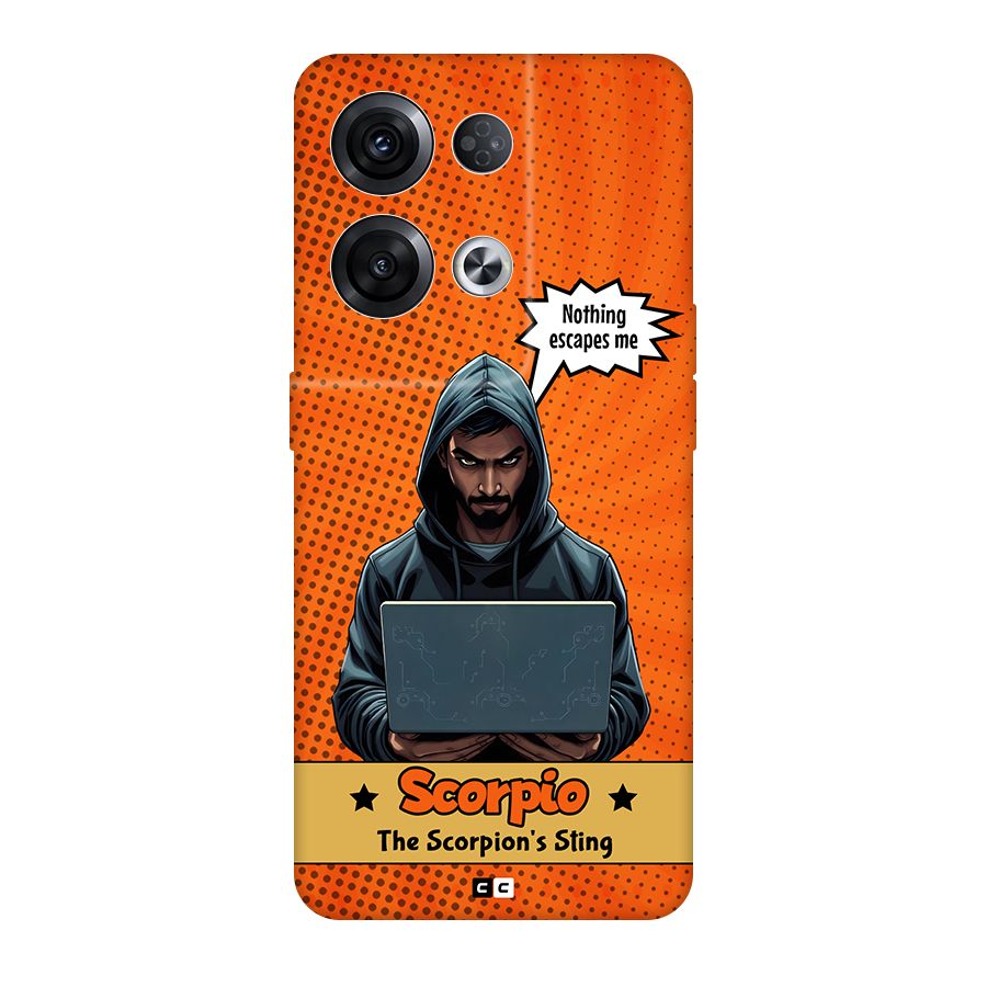 Scorpio Warning Back Case for Oppo Reno8 Pro 5G